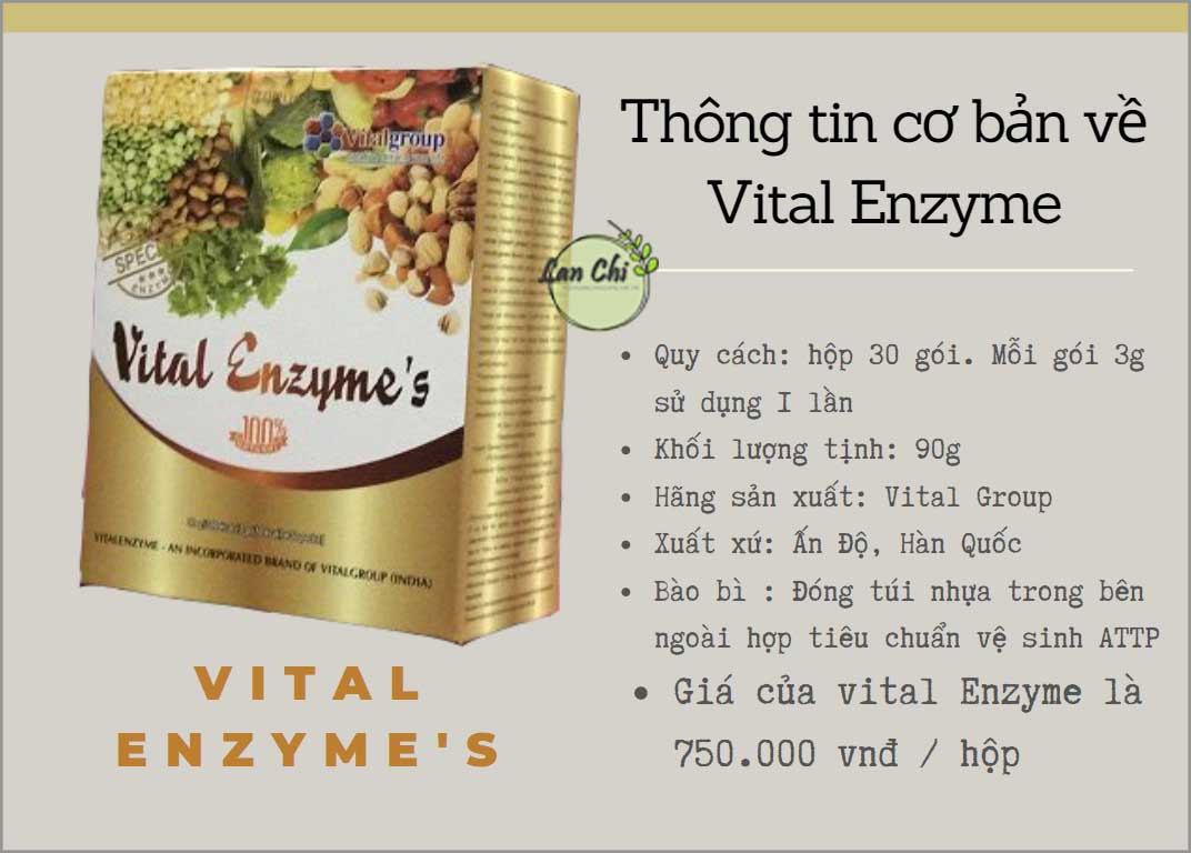 vital enzyme chính hãng thanh lọc cơ thể, nuôi dưỡng tế bào khỏe mạnh