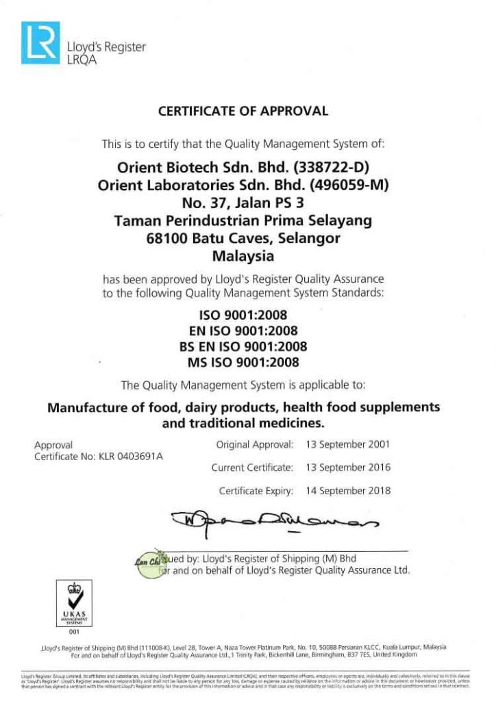 Certificate of Quality Approval bộ 3 v live