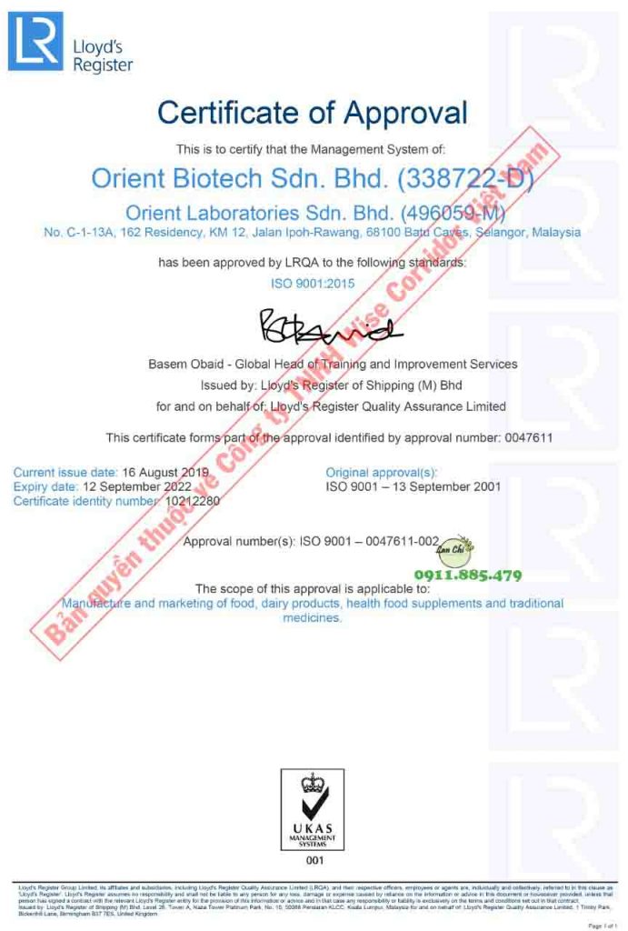 vlive đạt chuẩn ISO-9001