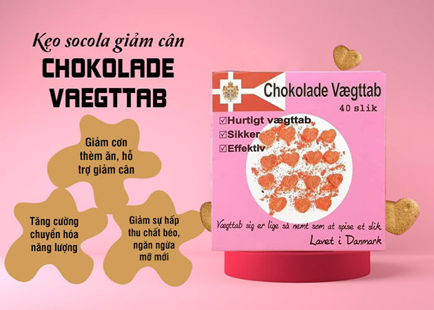 Công dụng của Kẹo Socola Giảm Cân Chokolade Vaegttab Đan Mạch