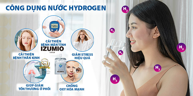Công dụng của nước uống chống oxy hóa Izumio Nhật Bản